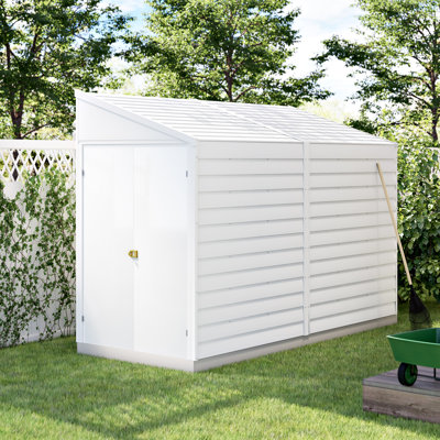 arrow yardsaver 4 ft. w x 10 ft. d metal lean-to storage